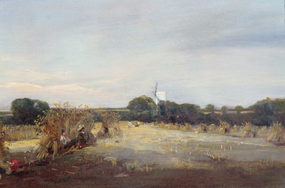 Summer Harvest near Henglesbury Head by Thomas Churchyard